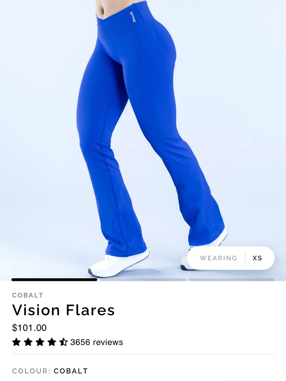 White Boot-Cut Yoga Pants with Flared Leg - Picture 5 of 5
